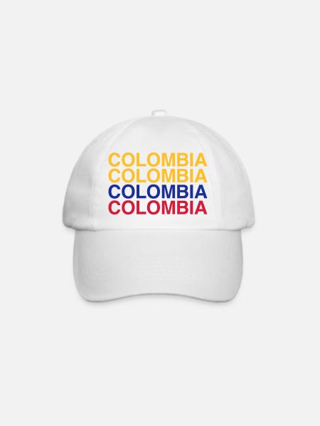 KOLUMBIEN Colombian Flag - COLOMBIA - Baseballkappe - Weiß/Weiß