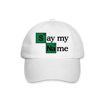 Say my name - Baseballkappe - Weiß/Weiß - Vorne