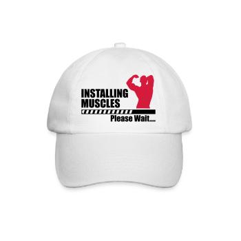 Installing Muscle - Baseballkappe - Weiß/Weiß - Vorne