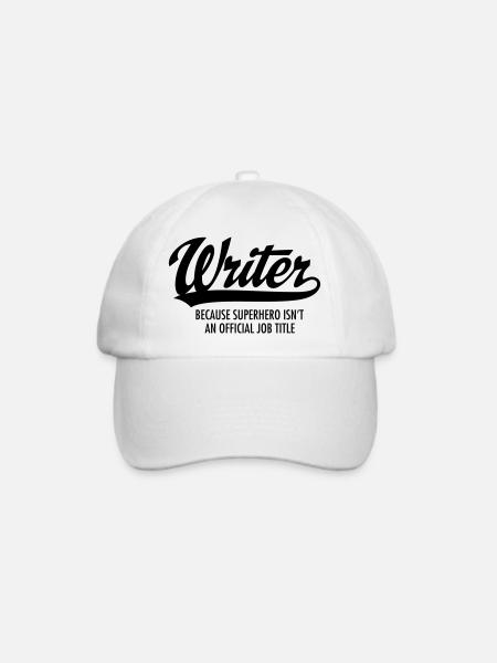 Writer - Superhero - Baseballkappe - Weiß/Weiß