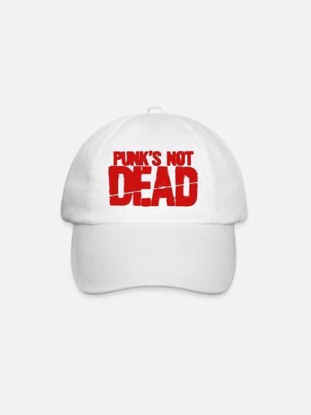 Punks Not Dead Gamer - Baseballkappe - Weiß/Weiß