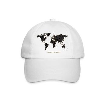 refugees welcome - Baseballkappe - Weiß/Weiß - Vorne