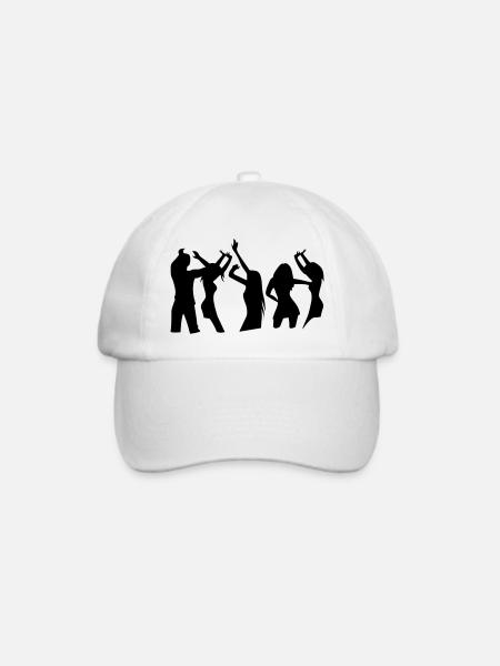 music, musik, dance, tanzen - Baseballkappe - Weiß/Weiß