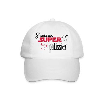 Ich bin ein großer Gebäck - Baseballkappe - Weiß/Weiß - Vorne