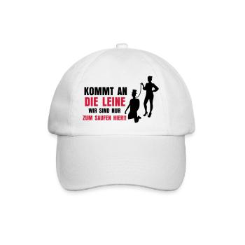 ... KOMMT AN DIE LEINE - Baseballkappe - Weiß/Weiß - Vorne