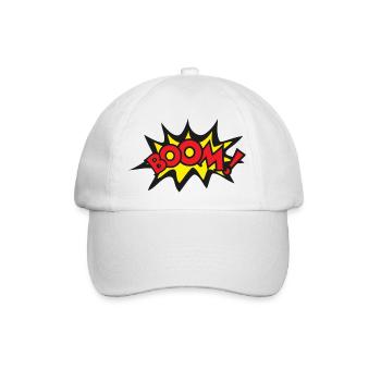 Boom! - Baseballkappe - Weiß/Weiß - Vorne