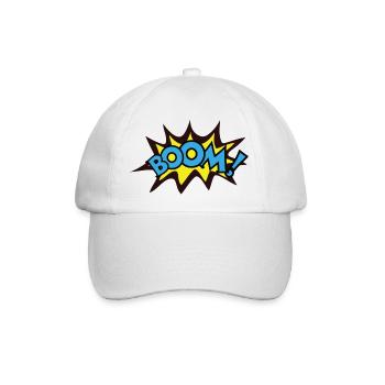 Boom! - Baseballkappe - Weiß/Weiß - Vorne