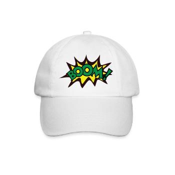 Boom! - Baseballkappe - Weiß/Weiß - Vorne