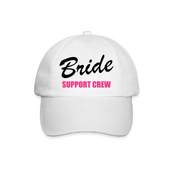 Bride Support Crew 2clr - Baseballkappe - Weiß/Weiß - Vorne