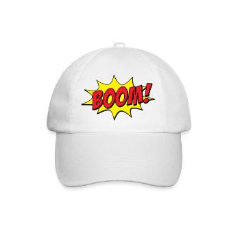 Boom! - Baseballkappe - Weiß/Weiß - Vorne