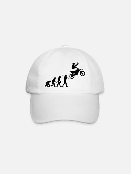 MX Freestyle Motocross Evolution - Baseballkappe - Weiß/Weiß