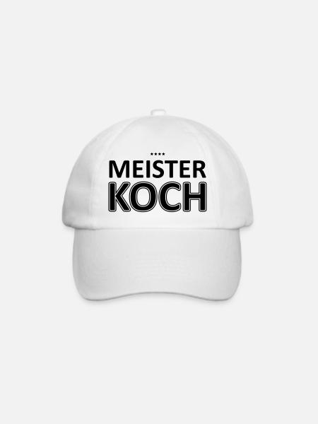 Koch // Meisterkoch // Vier Sterne // Meister koch - Baseballkappe - Weiß/Weiß