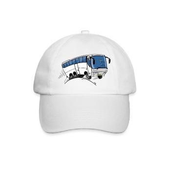 0710 Bus - Baseballkappe - Weiß/Weiß - Vorne