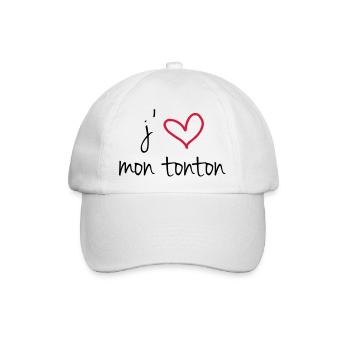 Ich liebe meinen Onkel - Baseballkappe - Weiß/Weiß - Vorne