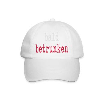 bald betrunken Party - Baseballkappe - Weiß/Weiß - Vorne
