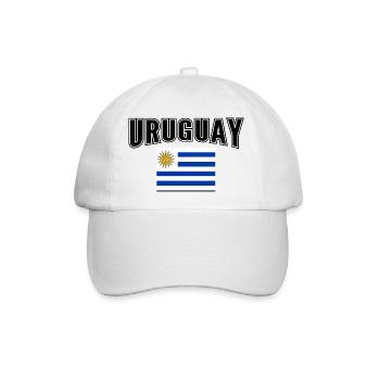 Uruguay - Baseballkappe - Weiß/Weiß - Vorne