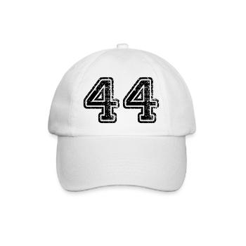 44 - Baseballkappe - Weiß/Weiß - Vorne