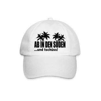 ab in den süden - Baseballkappe - Weiß/Weiß - Vorne