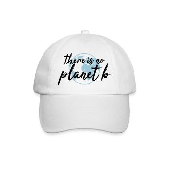 There is no planet B - Baseballkappe - Weiß/Weiß - Vorne