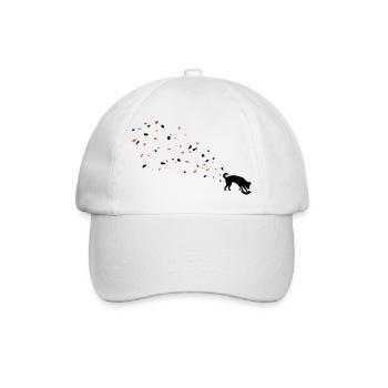 Hund Dreck - Baseballkappe - Weiß/Weiß - Vorne