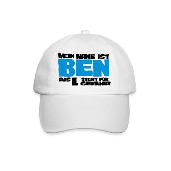 ben - Baseballkappe - Weiß/Weiß - Vorne