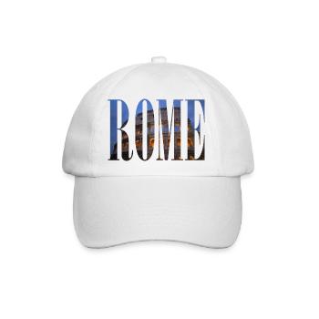 Rom, Italien, Reise, Urlaub, Kolosseum - Baseballkappe - Weiß/Weiß - Vorne