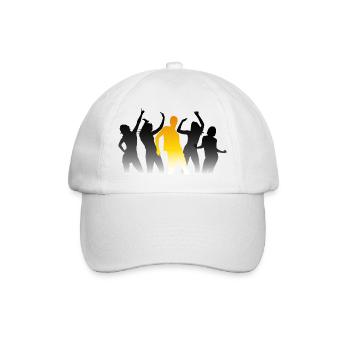Tanzende Menschen auf einer Party - Baseballkappe - Weiß/Weiß - Vorne