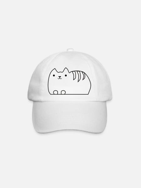 katze katze - Baseballkappe - Weiß/Weiß