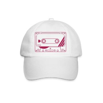 Audio Kassette - Baseballkappe - Weiß/Weiß - Vorne