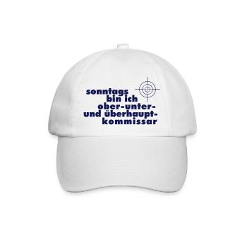 tatort sonntags Ober-Unter- und Überhauptkommisar - Baseballkappe - Weiß/Weiß - Vorne