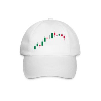 Stocks Chart Trading - Baseballkappe - Weiß/Weiß - Vorne