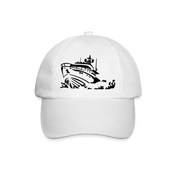 Motorboot - Baseballkappe - Weiß/Weiß - Vorne