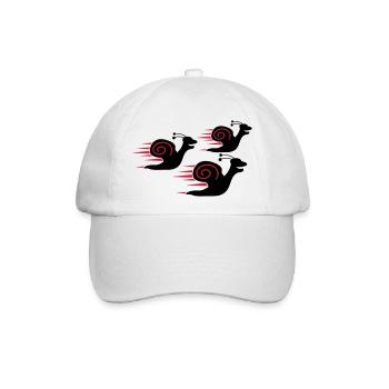 Snail Race - Baseballkappe - Weiß/Weiß - Vorne