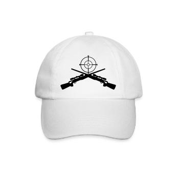 Scharfschützen Ziel sniper gamer fps gaming geek - Baseballkappe - Weiß/Weiß - Vorne