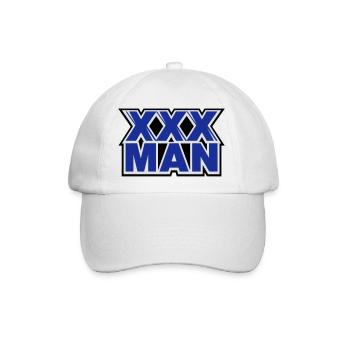 XXX Man - Baseballkappe - Weiß/Weiß - Vorne