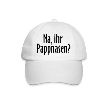 Lustiger Berlin Spruch: Na, ihr Pappnasen? - Baseballkappe - Weiß/Weiß - Vorne