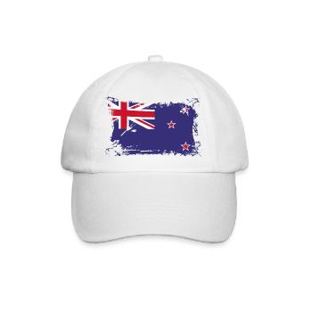 New Zealand Flag, Flagge Neuseeland - Baseballkappe - Weiß/Weiß - Vorne