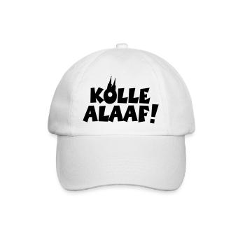 Kölle Alaaf! Kölner Karneval mit Kölner Dom - Baseballkappe - Weiß/Weiß - Vorne