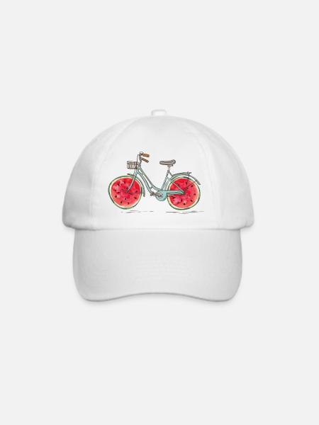 Bikemelone - Baseballkappe - Weiß/Weiß