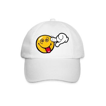 Smiley Stupid - Baseballkappe - Weiß/Weiß - Vorne