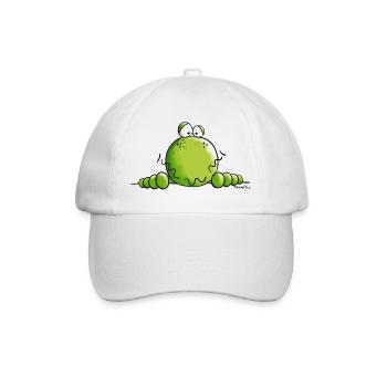 Neugieriger Frosch - Baseballkappe - Weiß/Weiß - Vorne