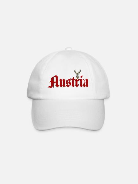Österreich - Baseballkappe - Weiß/Weiß