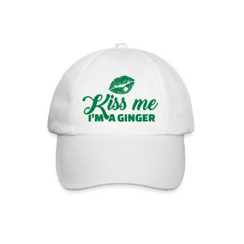 Kiss me ginger - Baseballkappe - Weiß/Weiß - Vorne