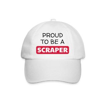 Scrapbooking / Scraper / Schaber / Fotoalbum - Baseballkappe - Weiß/Weiß - Vorne