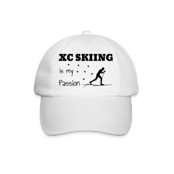 Langlaufen / Langlauf / eislaufen / Langläufer - Baseballkappe - Weiß/Weiß - Vorne