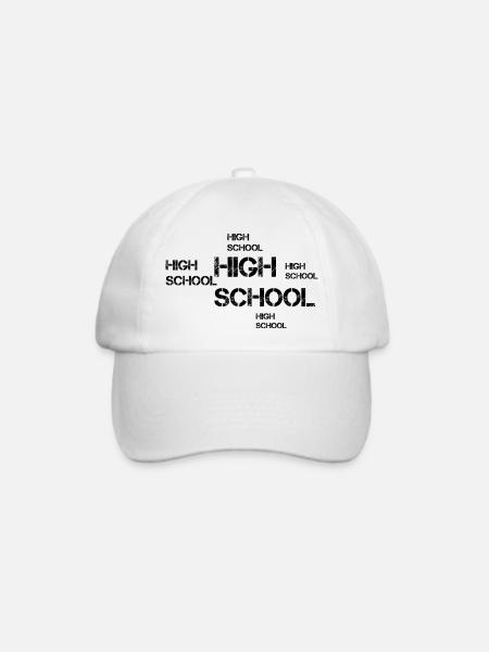 High School Design - Baseballkappe - Weiß/Weiß
