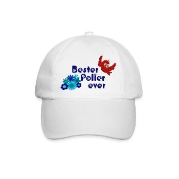 Bester Polier ever - Maurer Bau Baurabeiter - Baseballkappe - Weiß/Weiß - Vorne