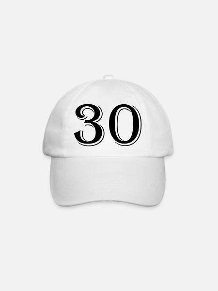 30 - Baseballkappe - Weiß/Weiß