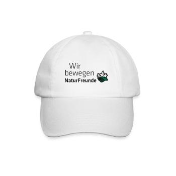 Wir bewegen Naturfreunde - Baseballkappe - Weiß/Weiß - Vorne