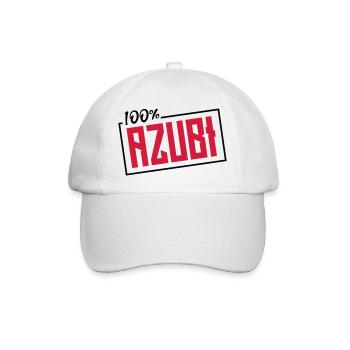 azubi 100 prozent - Baseballkappe - Weiß/Weiß - Vorne